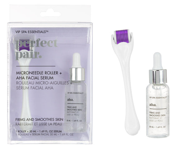 PERFECT PAIR MICRONEEDLE ROLLER + AHA FACIAL SERUM